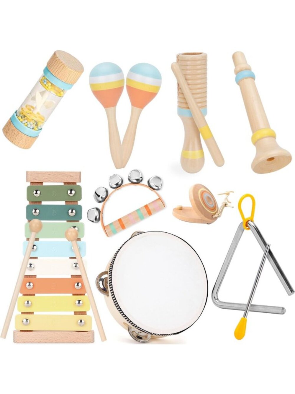 Wooden Montessori Musical Instruments Set for Kids - Fun Educational Toys